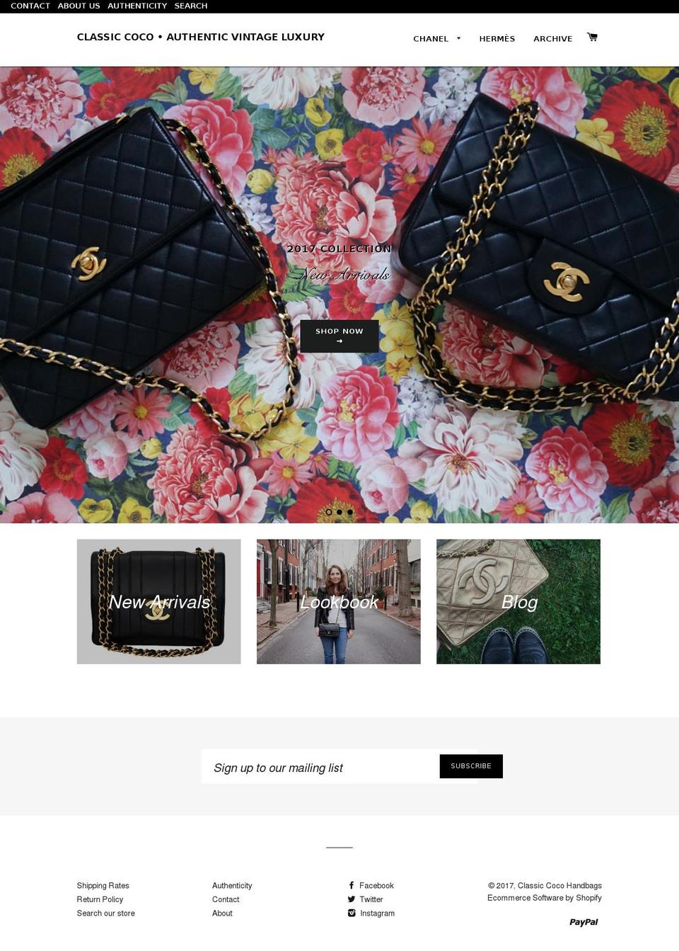 classic-coco.com shopify website screenshot