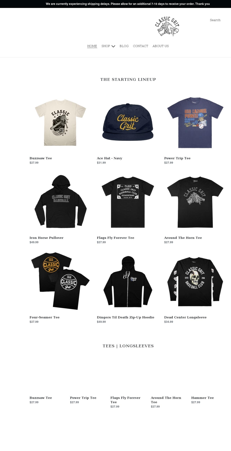 classic-grit.com shopify website screenshot