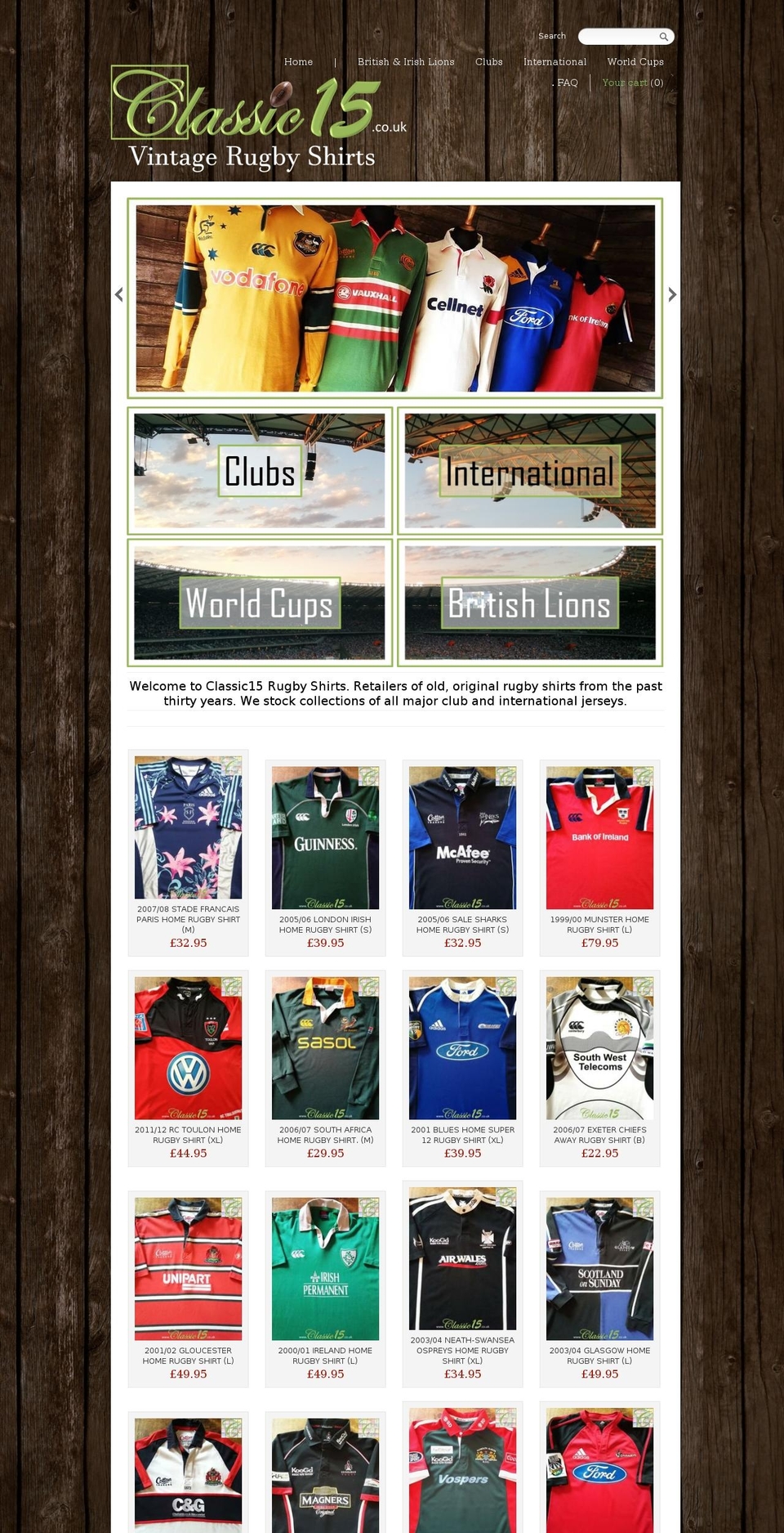 classic15.co.uk shopify website screenshot