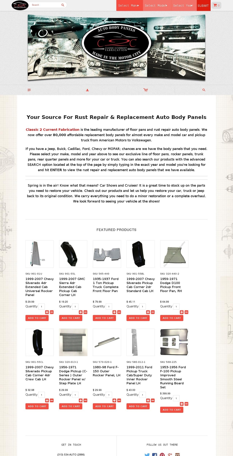 classic2currentfabrications.com shopify website screenshot