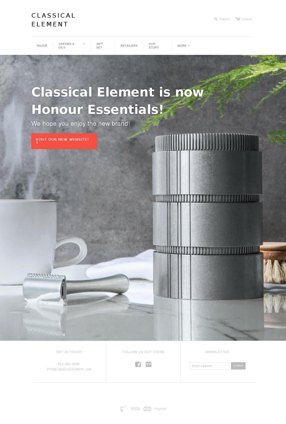 classicalelement.com shopify website screenshot