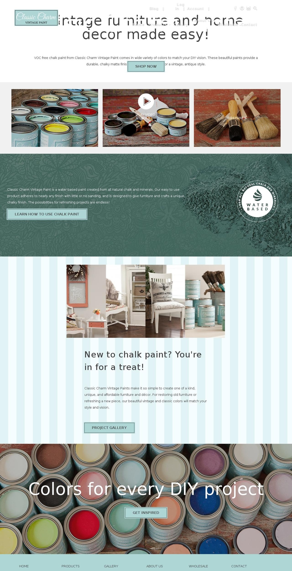 classiccharmvintagepaint.com shopify website screenshot