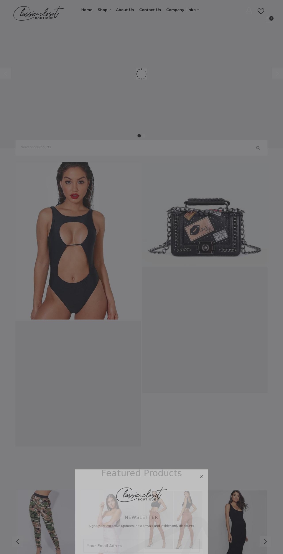 classicclosetboutique.com shopify website screenshot