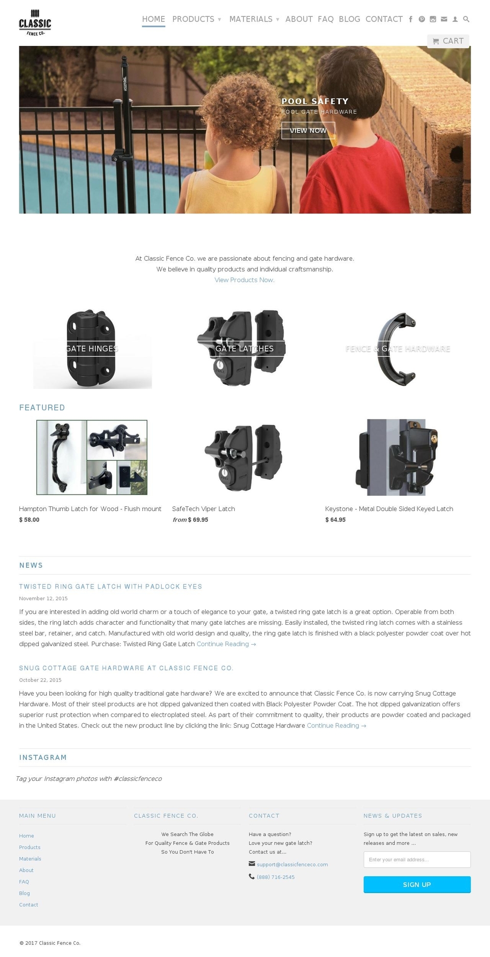 classicfencesupply.com shopify website screenshot