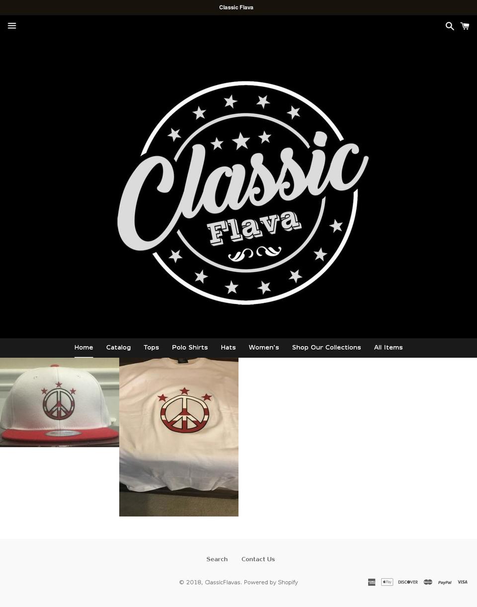 classicflavas.com shopify website screenshot