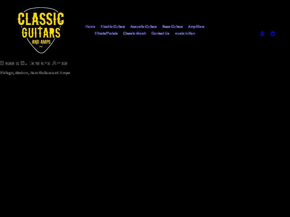 classicguitarsandamps.com shopify website screenshot