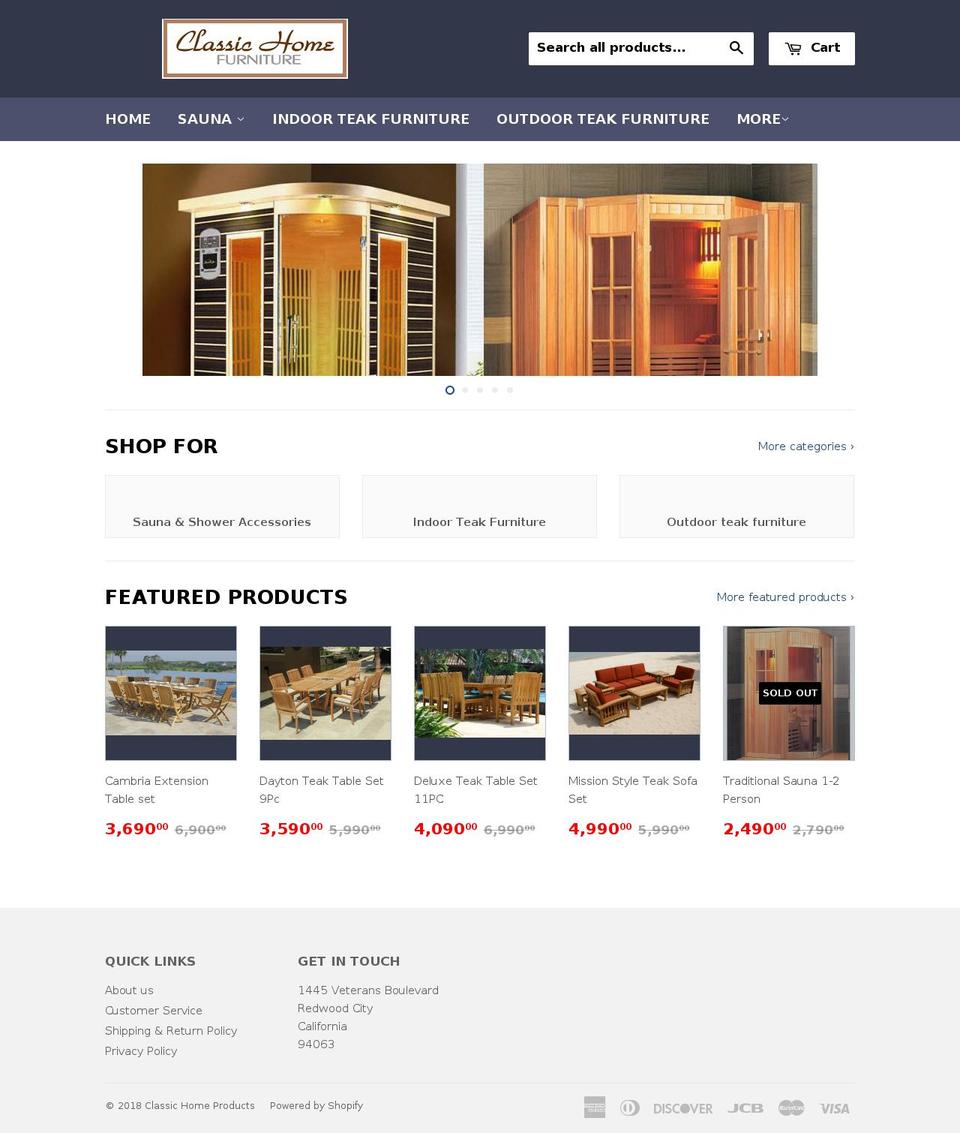 classichomeproducts.com — Shopify storefront screenshot