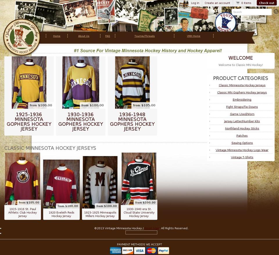 Radiance Shopify theme site example classicmnhockey.com