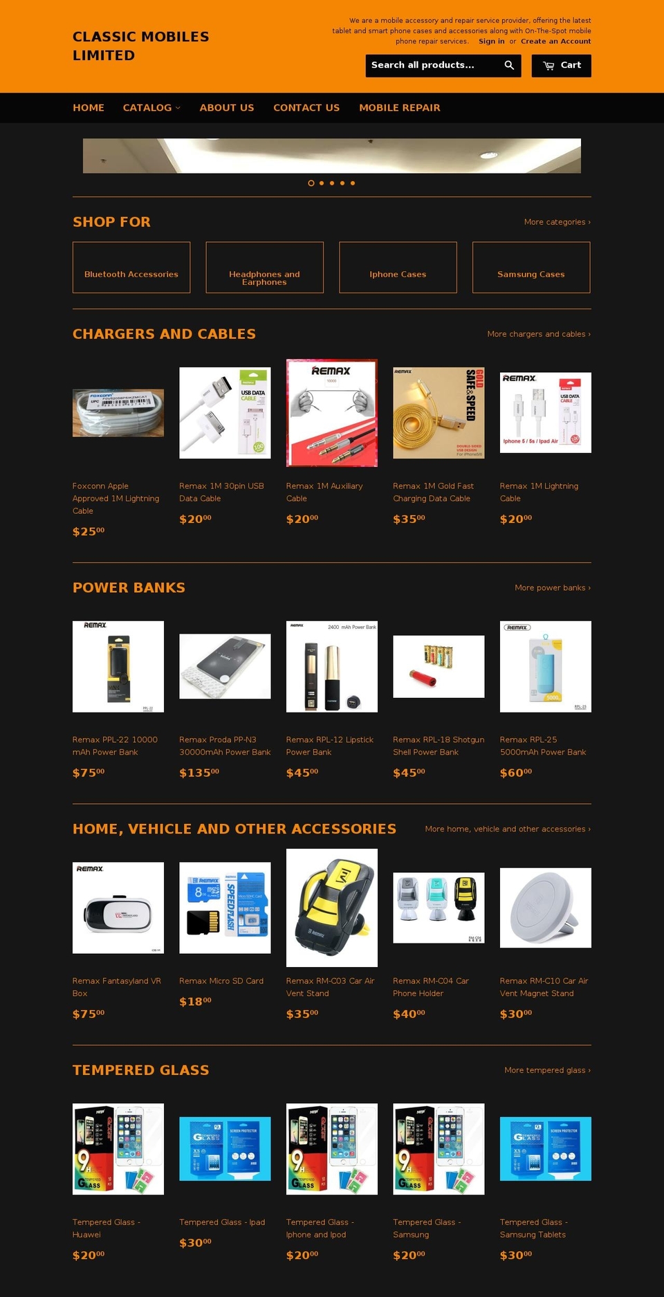 classicmobilesnz.com shopify website screenshot