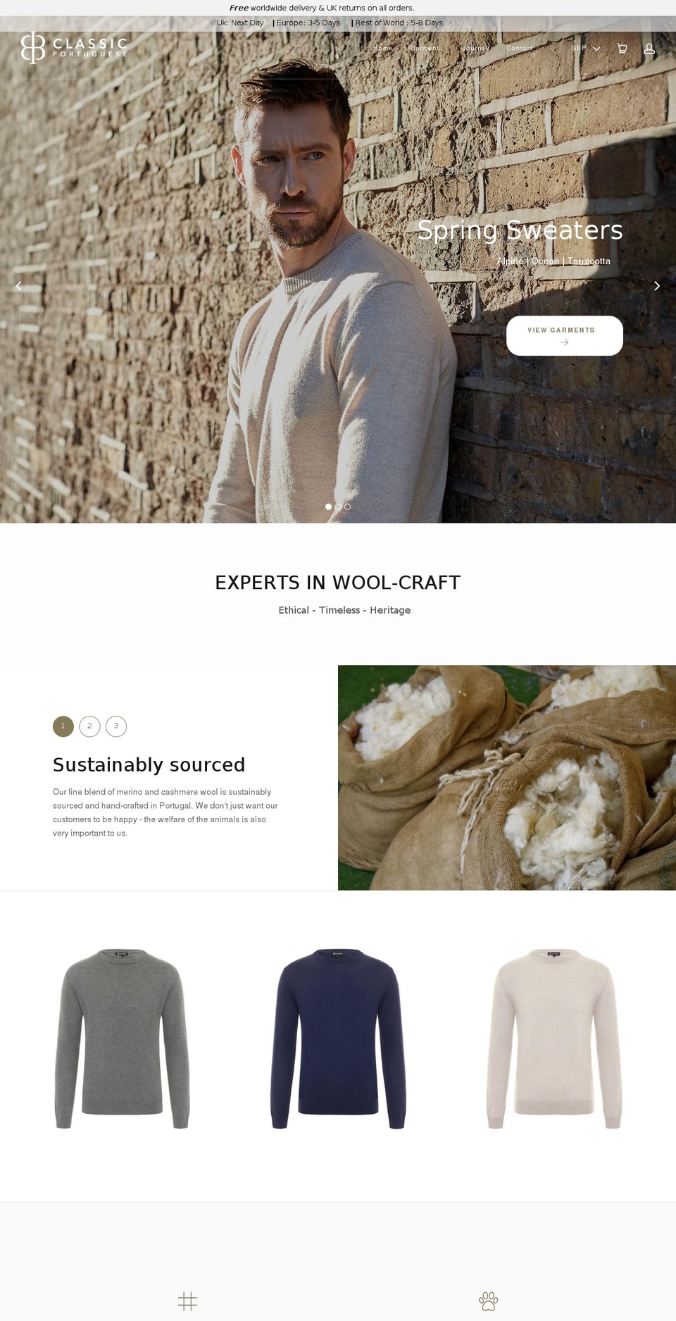 classicportuguese.com shopify website screenshot