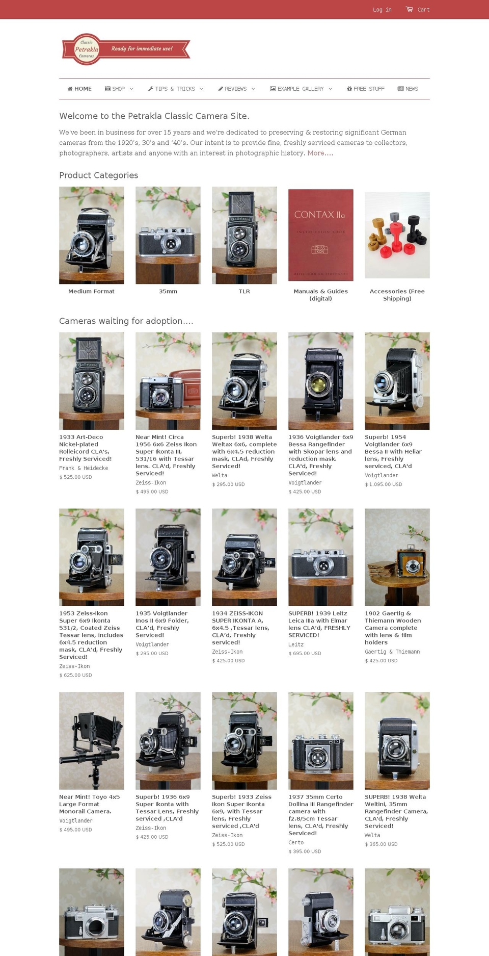 classicrangefinders.com — Shopify storefront screenshot