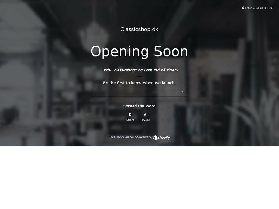 classicshop.dk shopify website screenshot