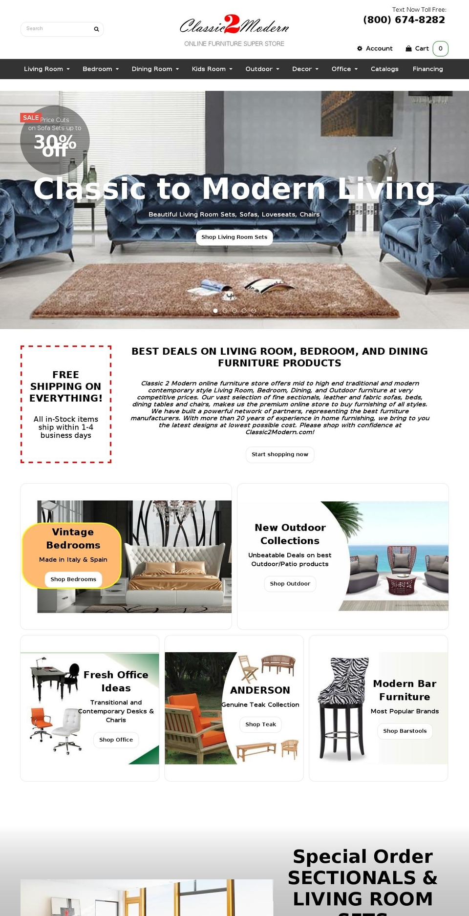 classictomodern.com — Shopify storefront screenshot