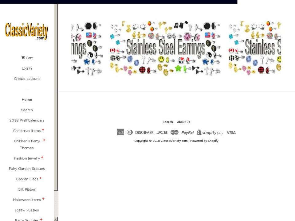 classicvariety.com — Shopify storefront screenshot