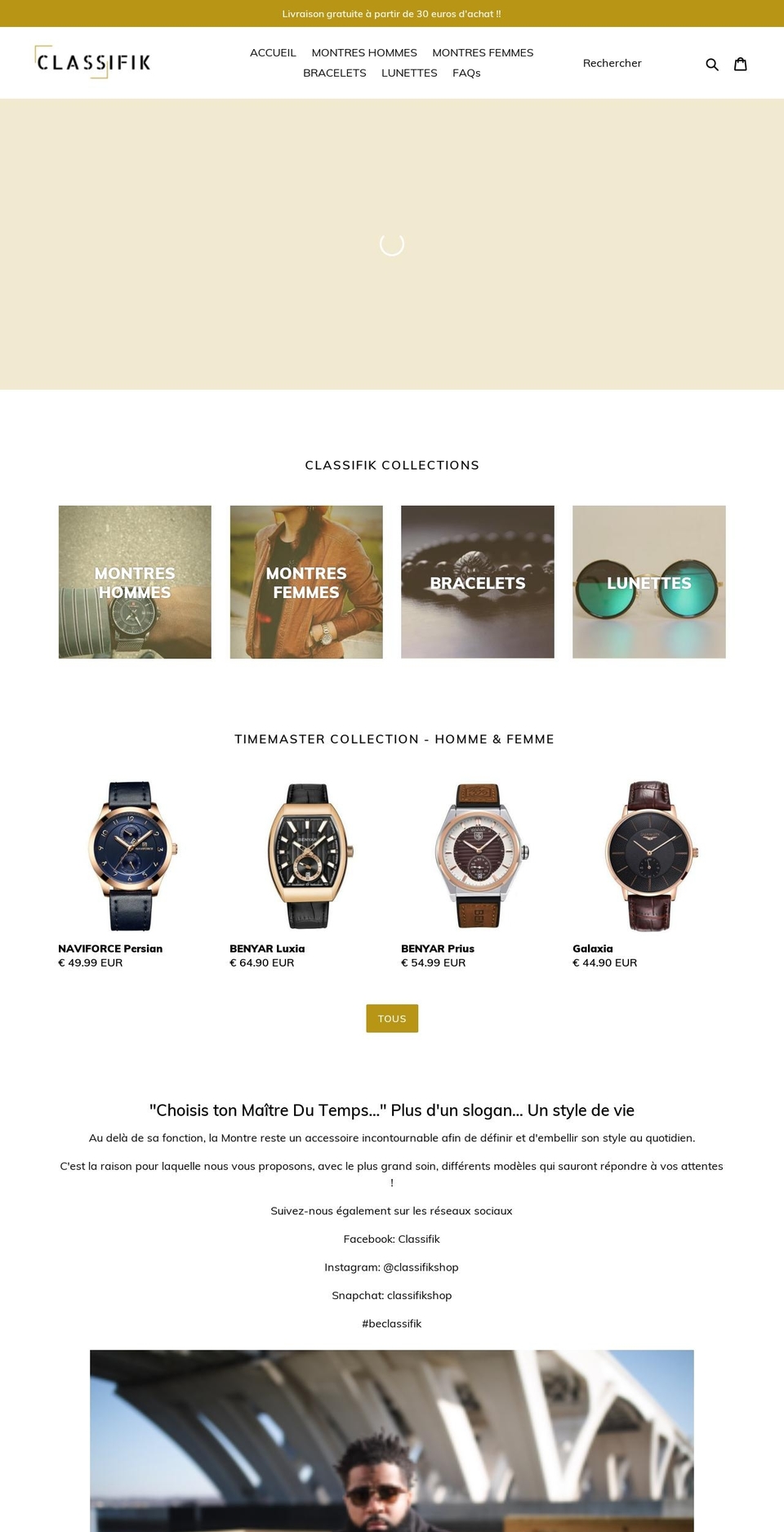classifik.com — Shopify storefront screenshot