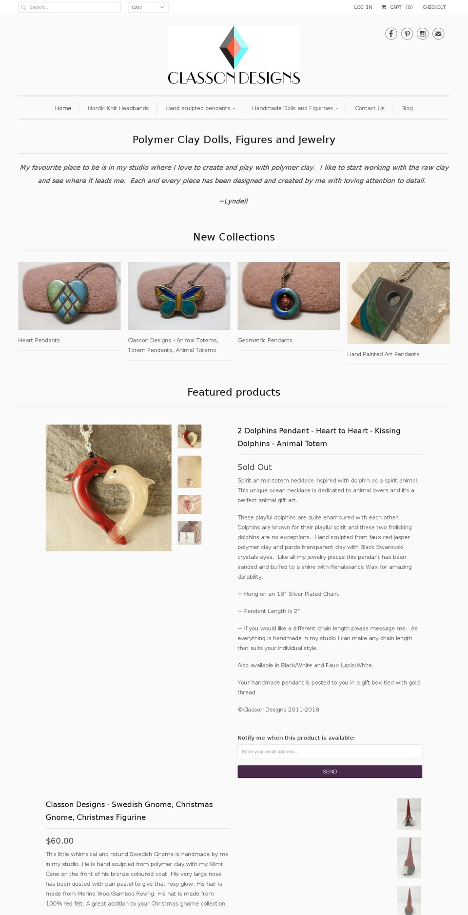 classondesigns.ca shopify website screenshot