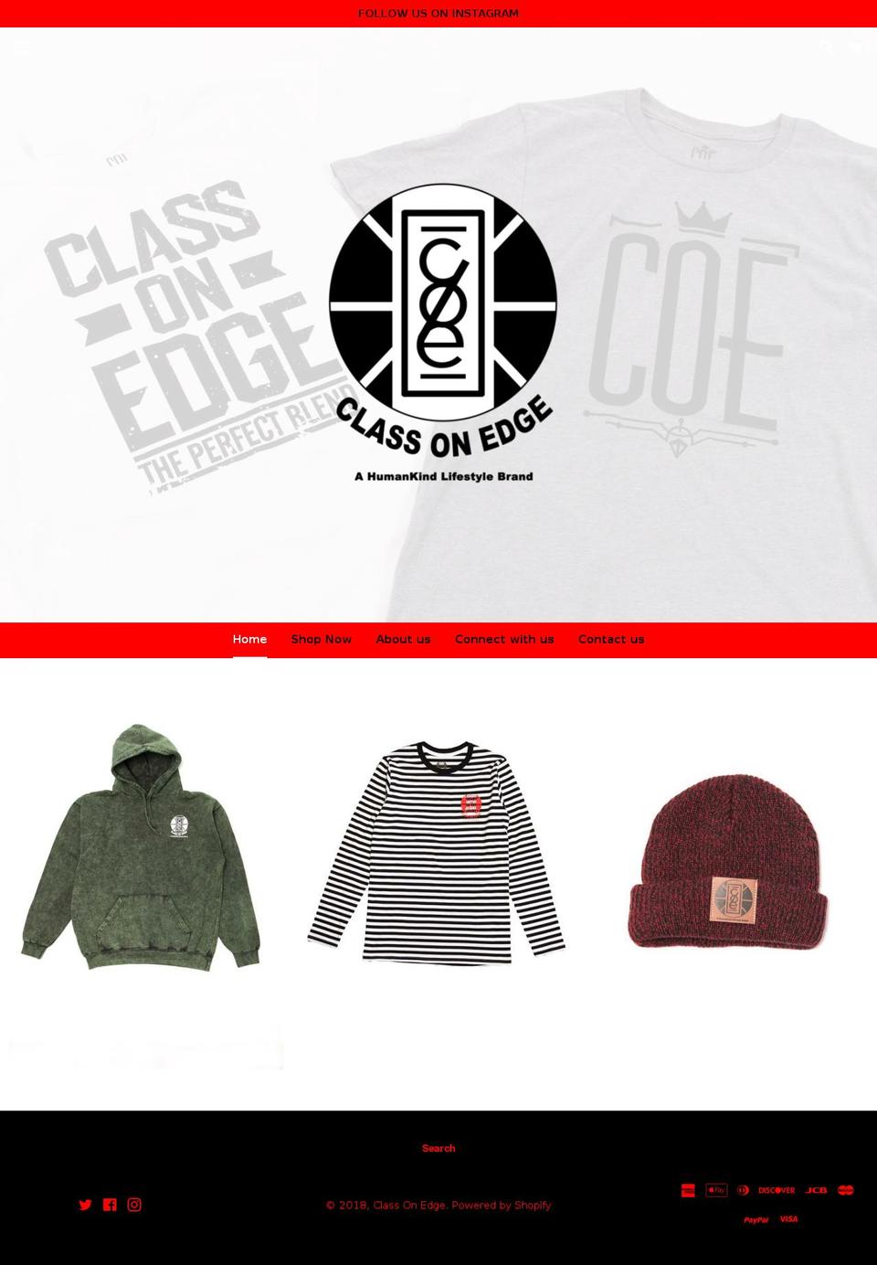 classonedge.com shopify website screenshot