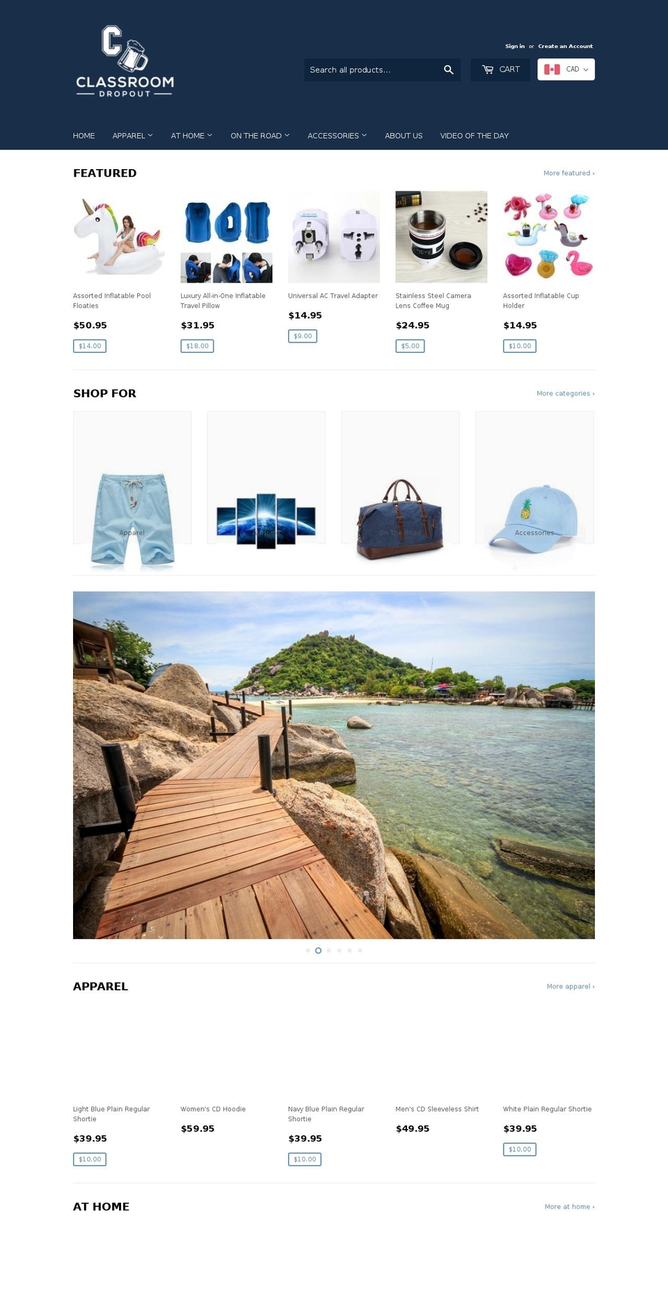 classroomdropout.com — Shopify storefront screenshot