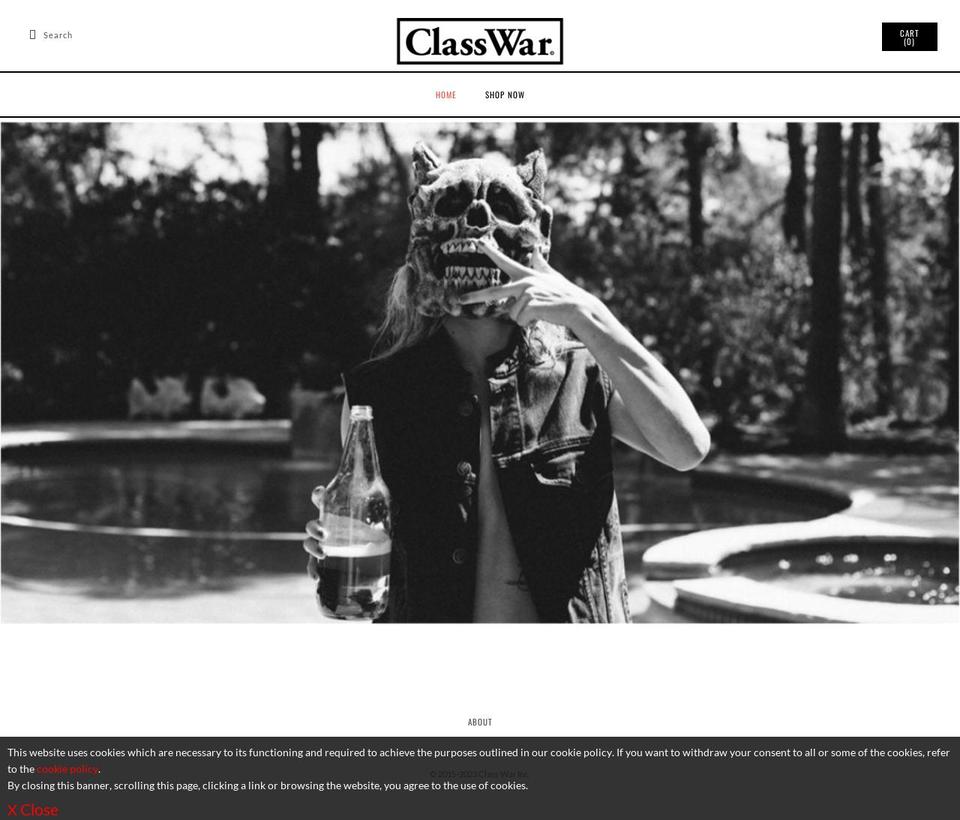classwarinc.com shopify website screenshot