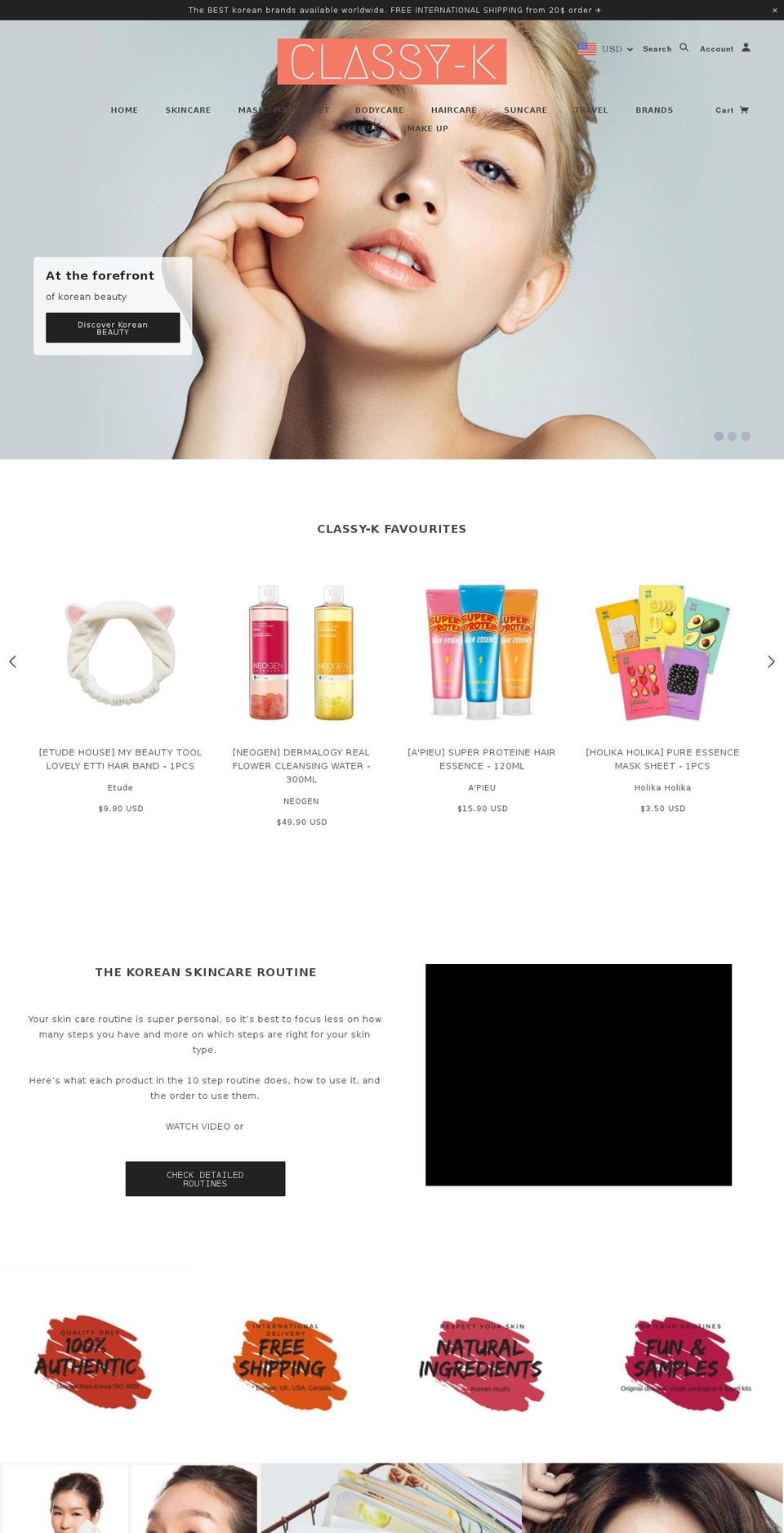 classy-k.com — Shopify storefront screenshot