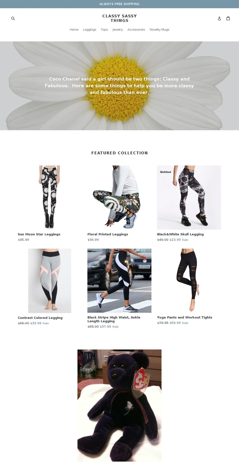 classy-sassy-things.com — Shopify storefront screenshot