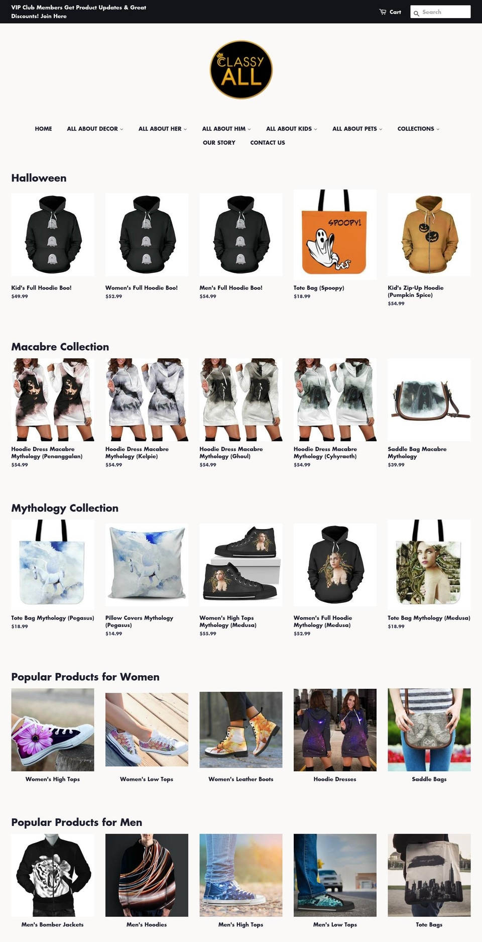 classyall.com — Shopify storefront screenshot