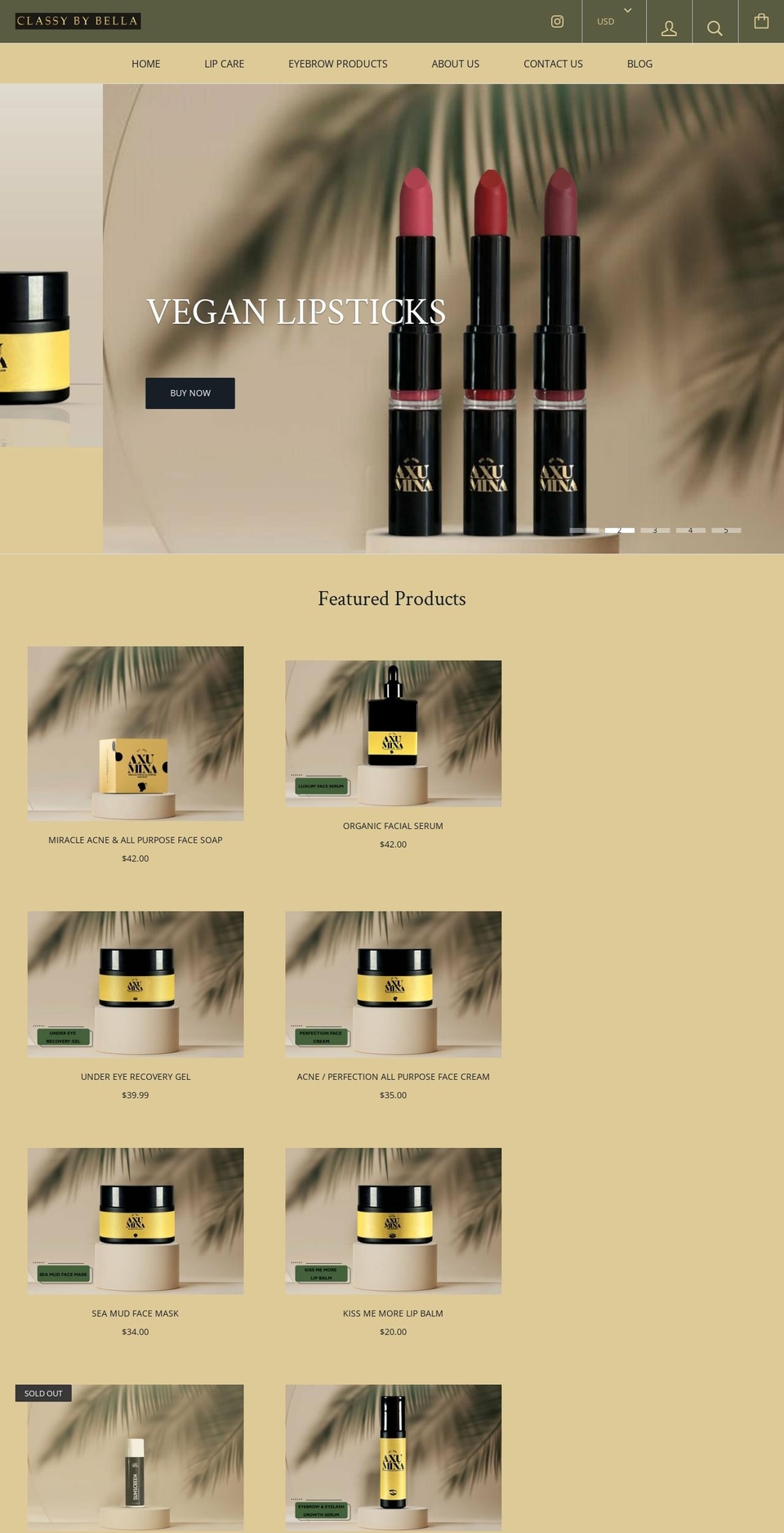 classybybella.com shopify website screenshot