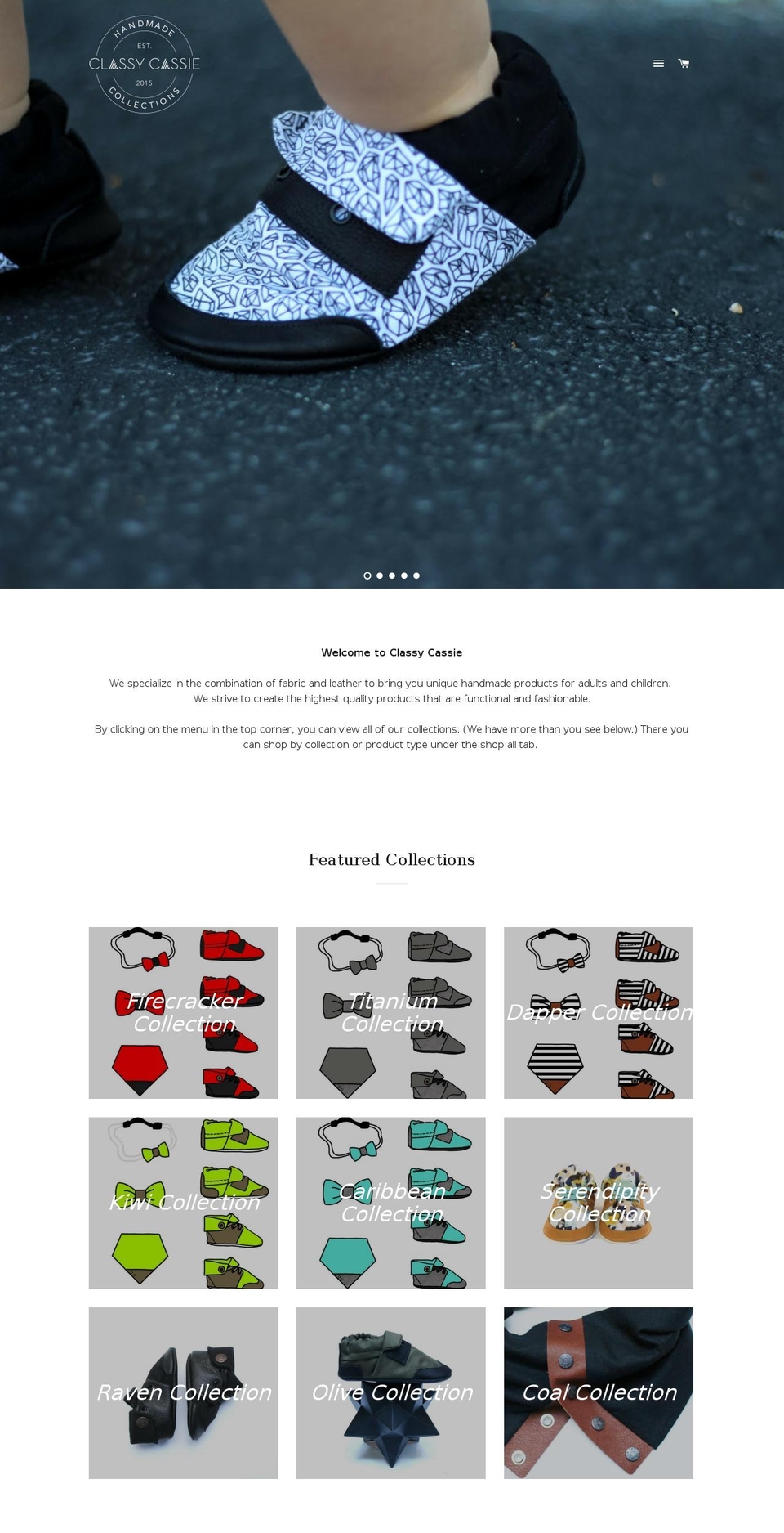 classycassiecollections.com shopify website screenshot