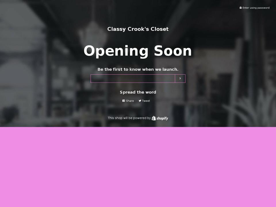 classycrooks.com shopify website screenshot