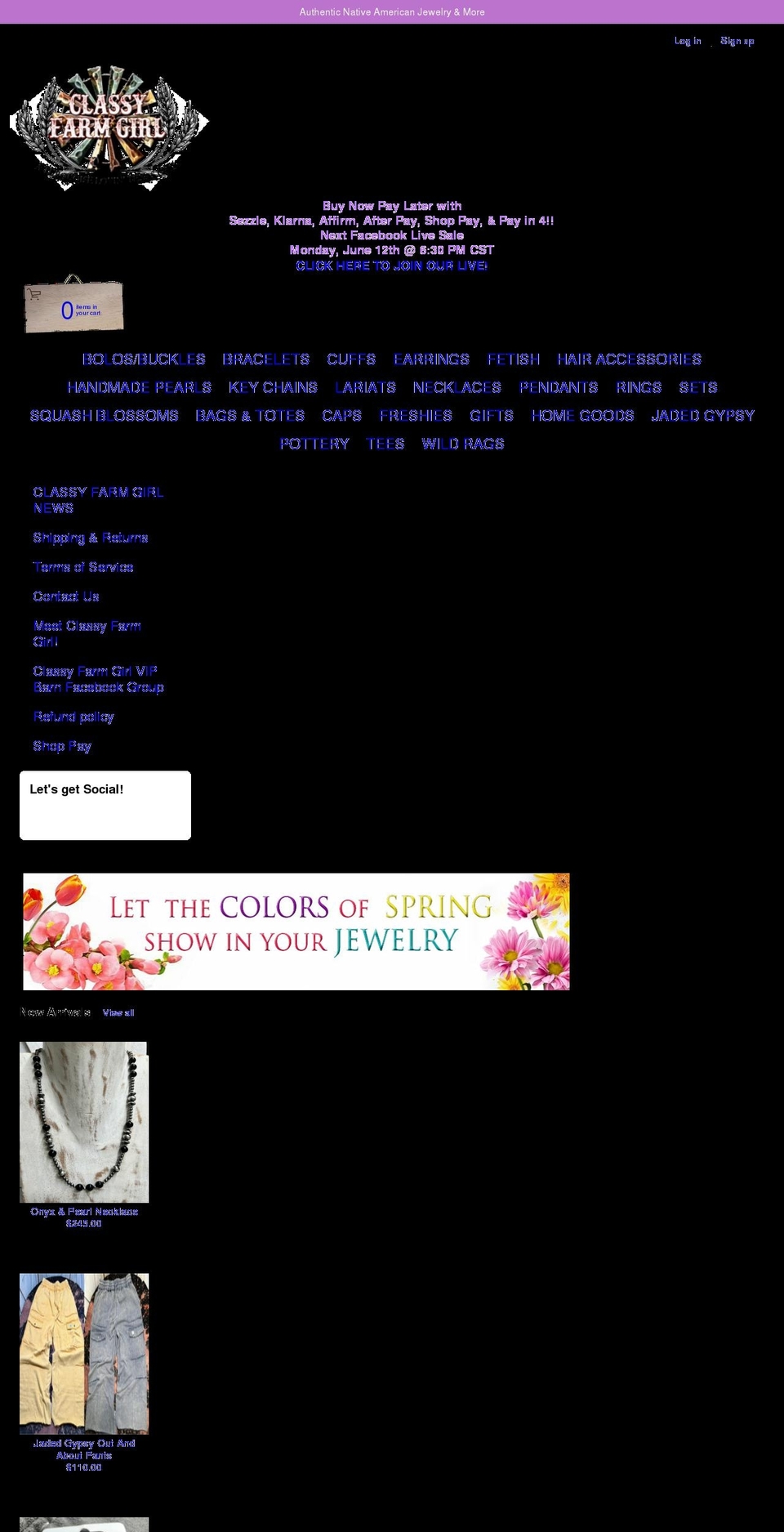 classyfarmgirl.net shopify website screenshot