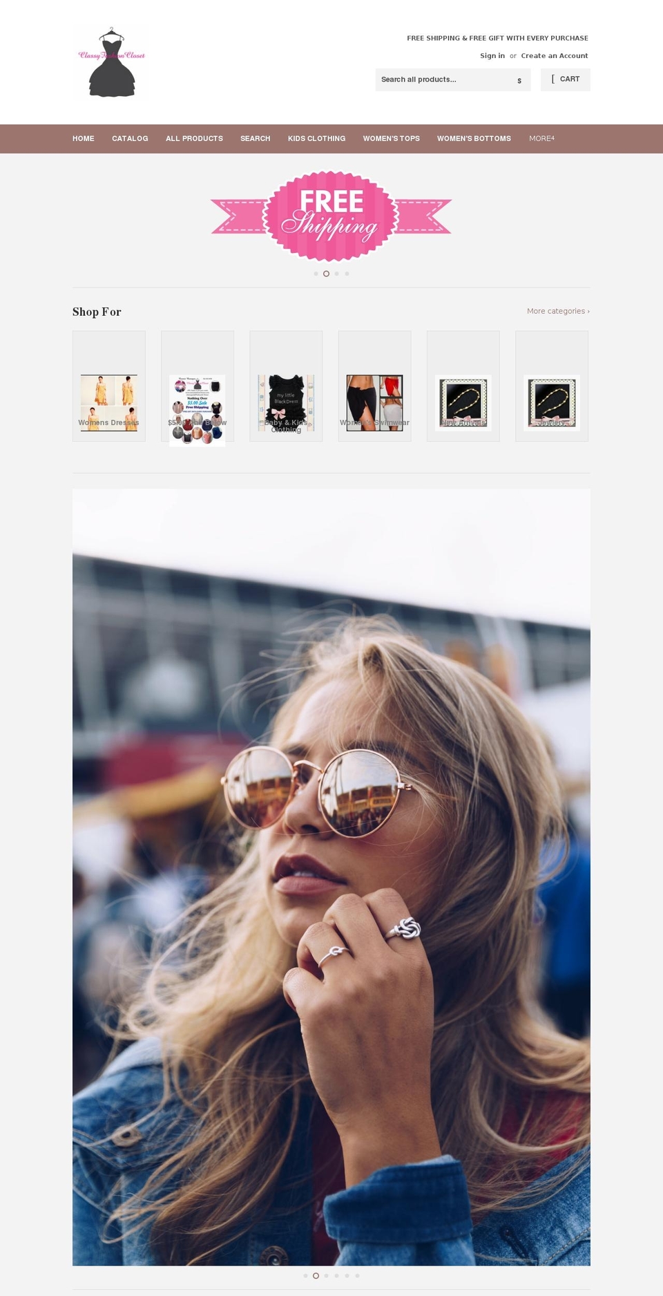 classyfashionclosets.com shopify website screenshot