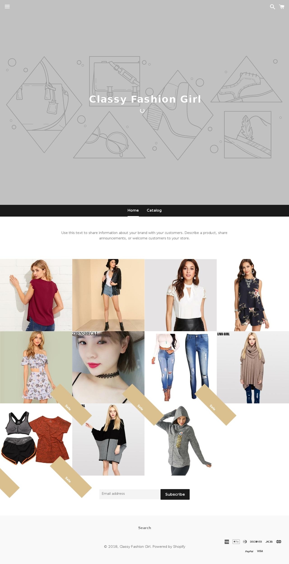 classyfashiongirl.com — Shopify storefront screenshot