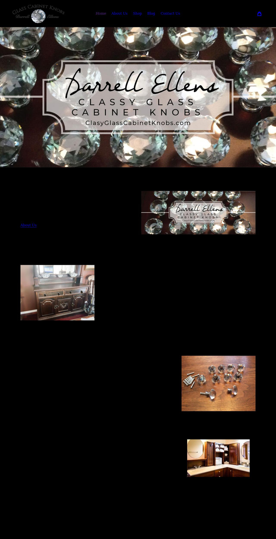 classyglasscabinetknobs.com shopify website screenshot