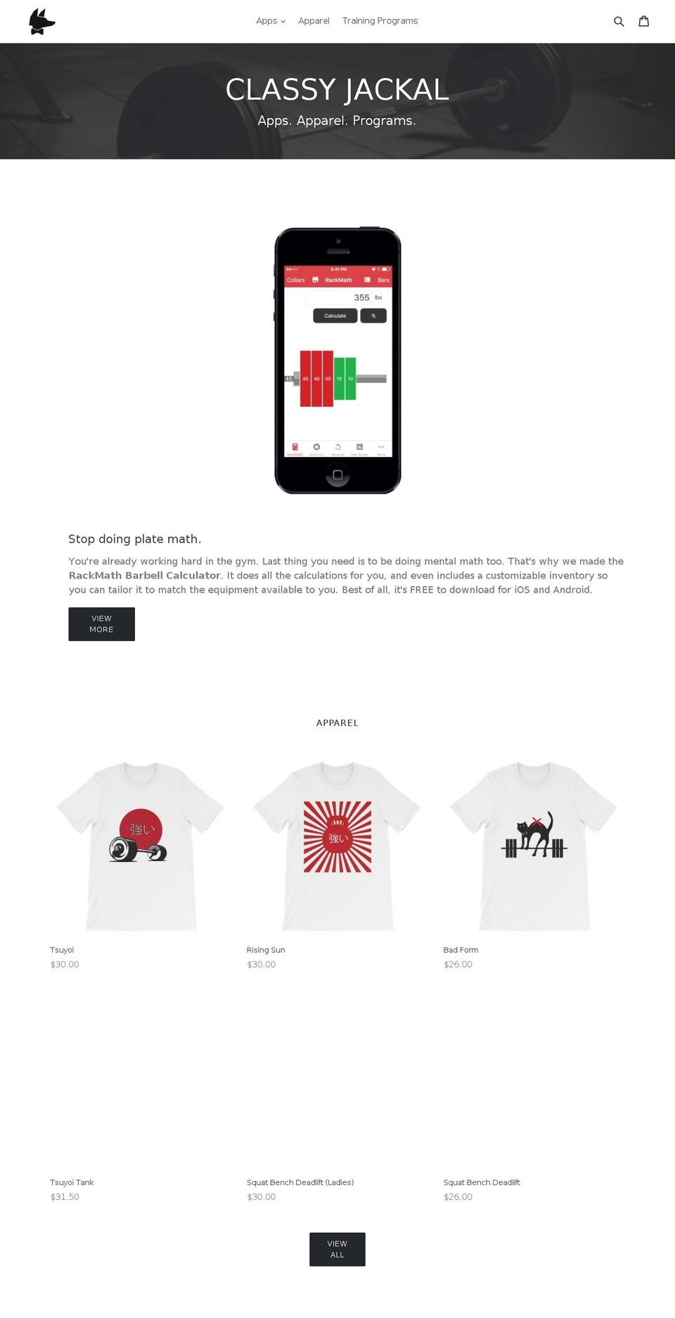 classyjackal.com shopify website screenshot