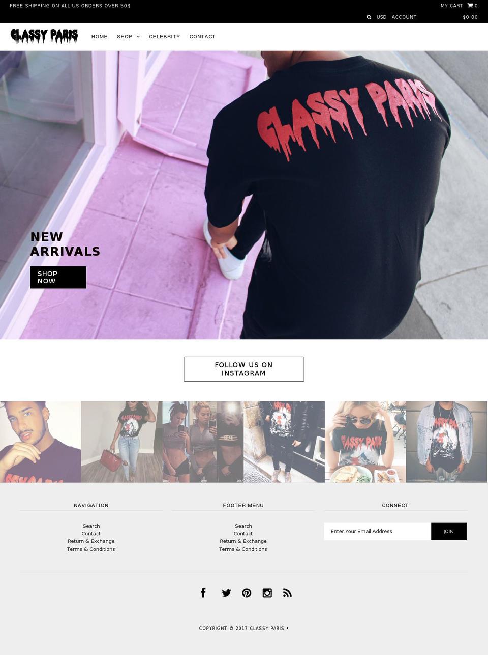 classyparis.com shopify website screenshot