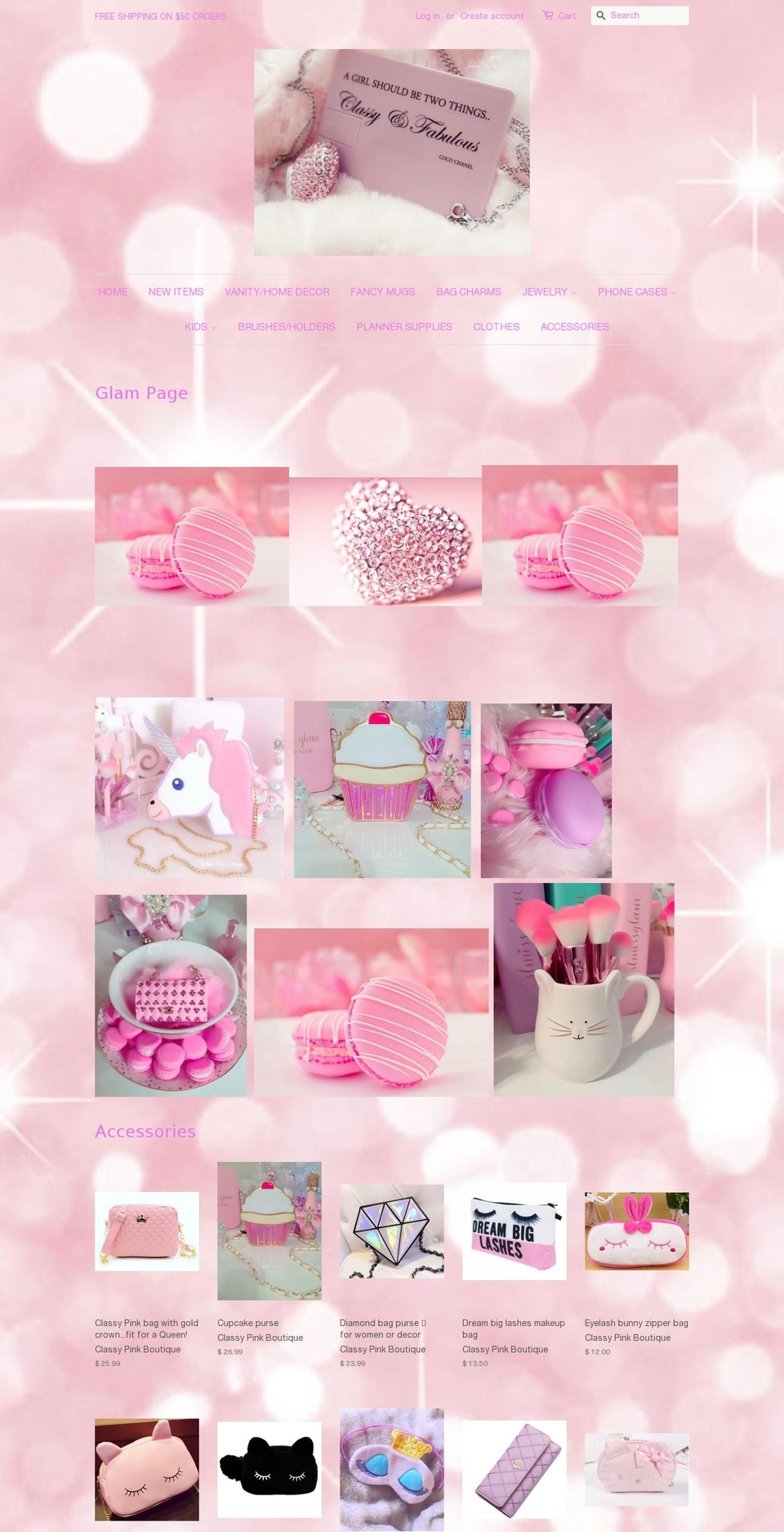 classypinkboutique.com shopify website screenshot