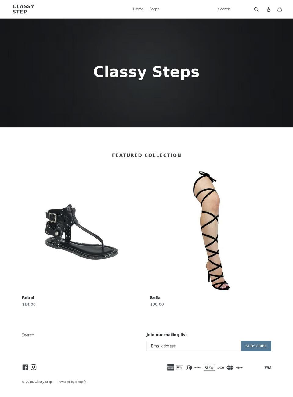 classysteps.com — Shopify storefront screenshot