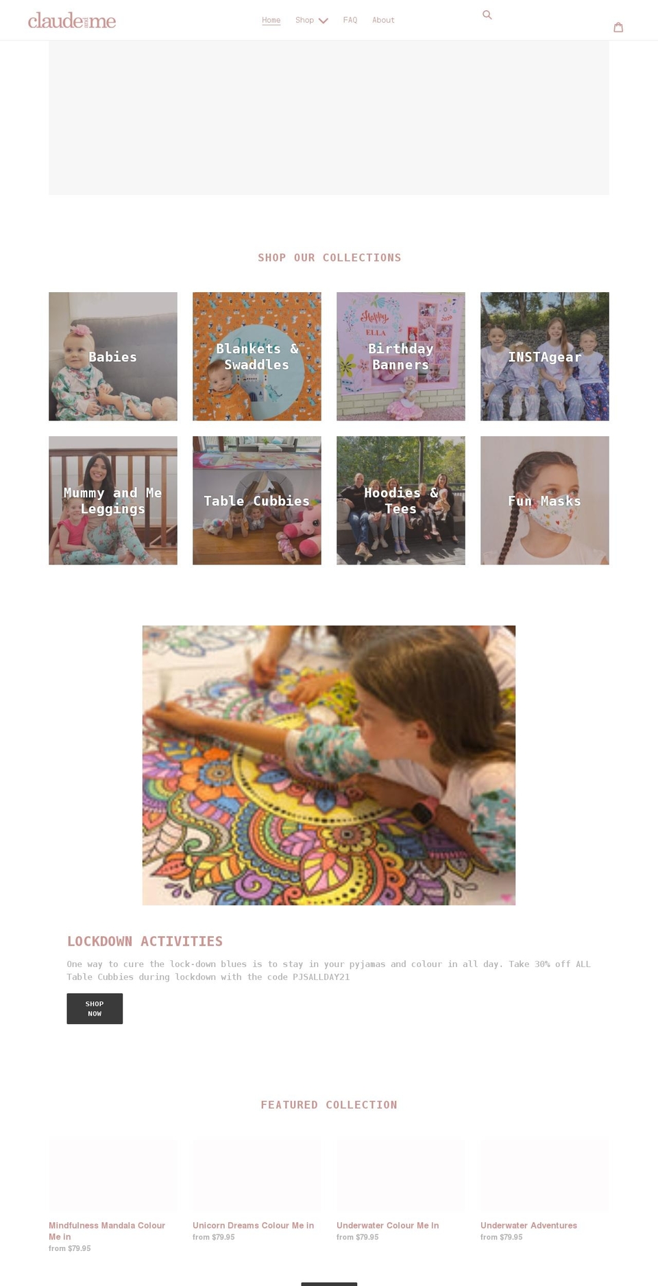 claudeandme.com.au shopify website screenshot