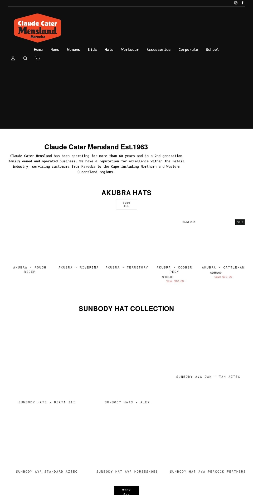 claudecatermensland.com.au shopify website screenshot