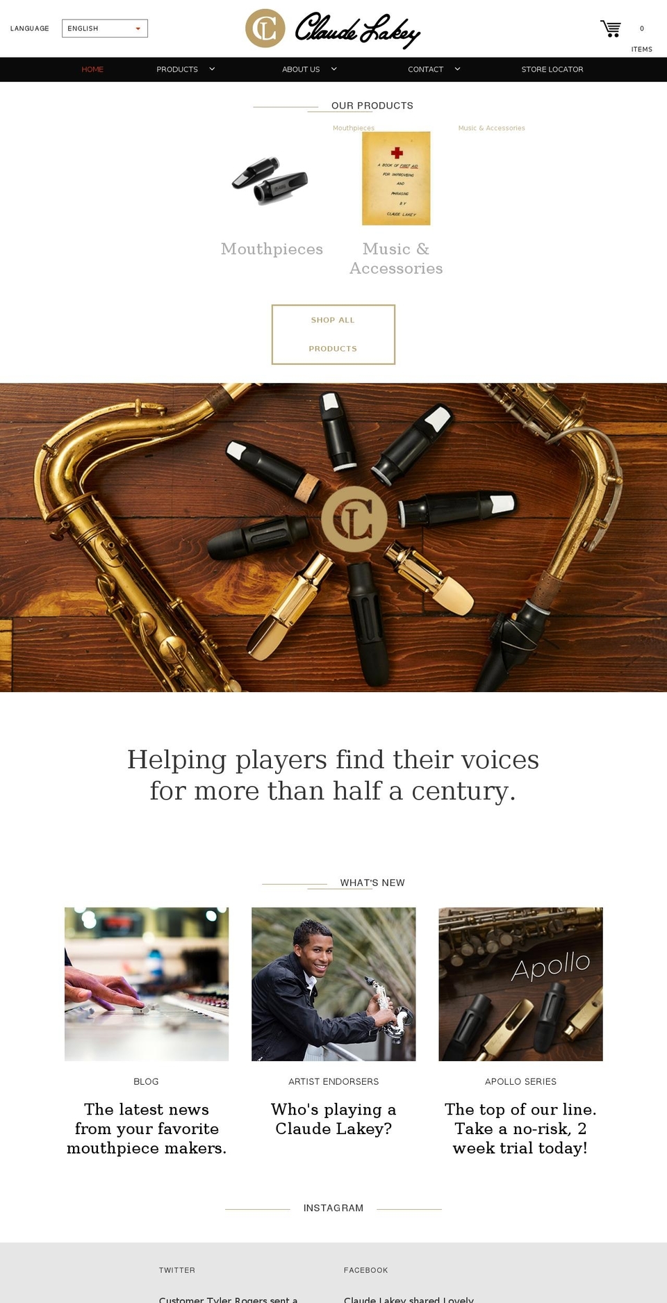 claudelakey.com shopify website screenshot