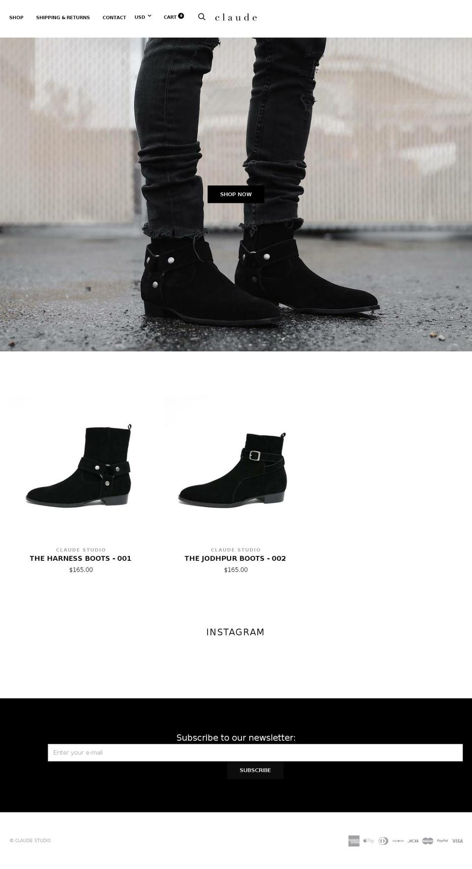 claudestudio.com — Shopify storefront screenshot