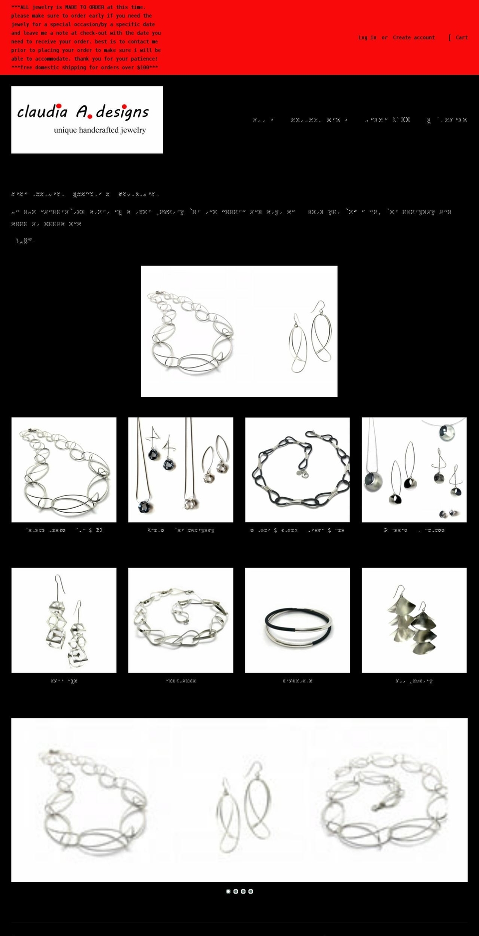 claudiaadesigns.com shopify website screenshot