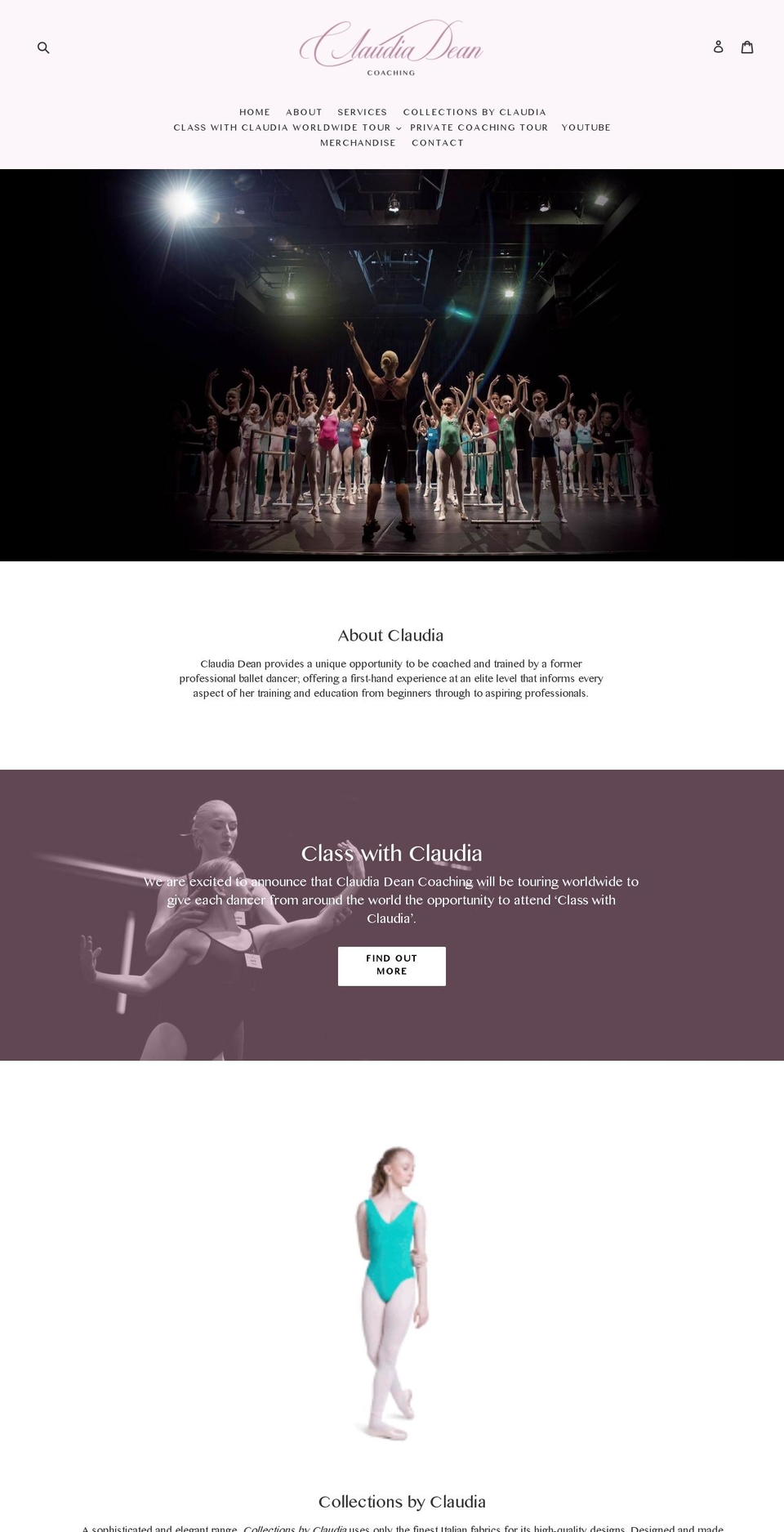 claudiadeancoaching.com.au shopify website screenshot