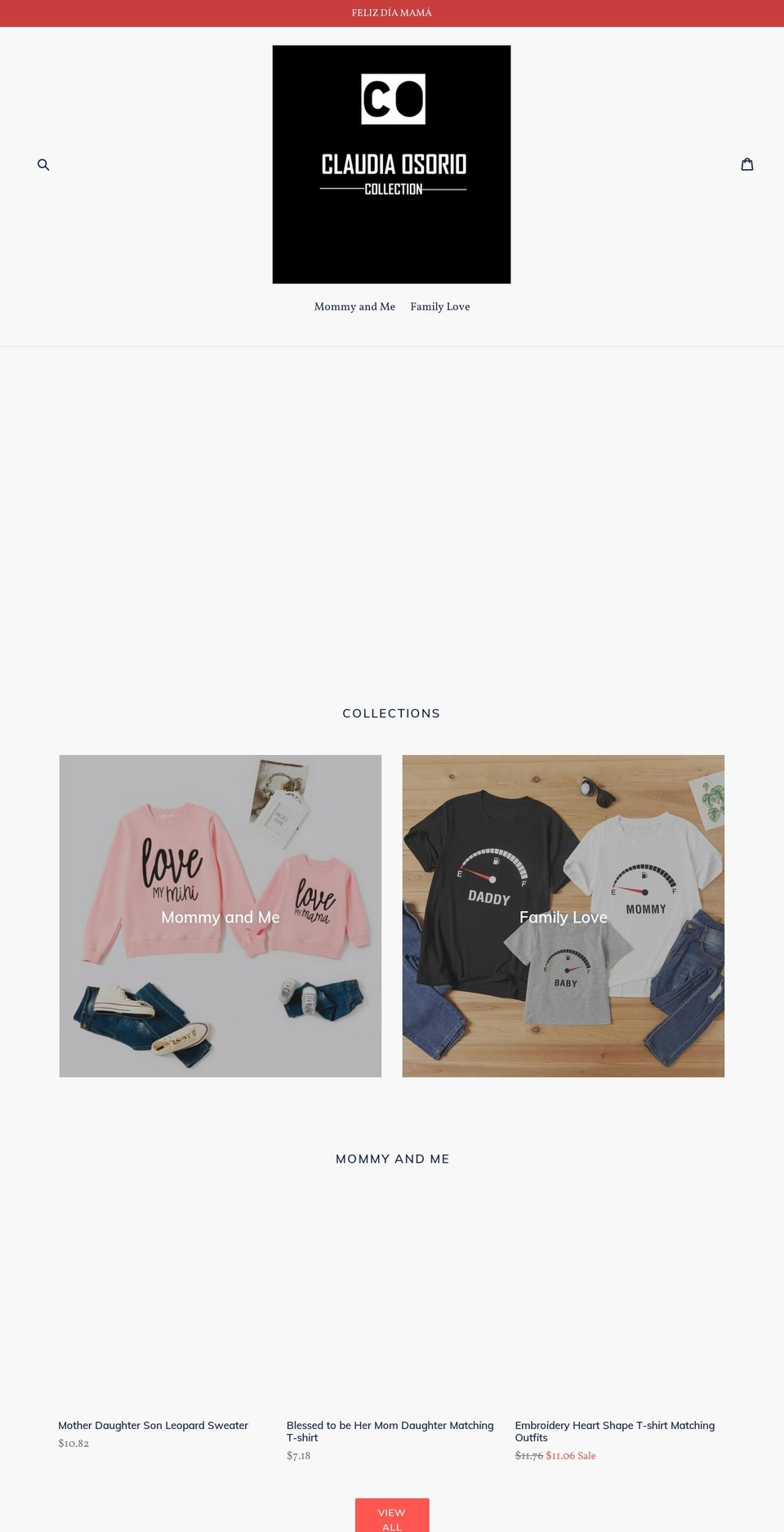 claudiaosoriocollection.com shopify website screenshot