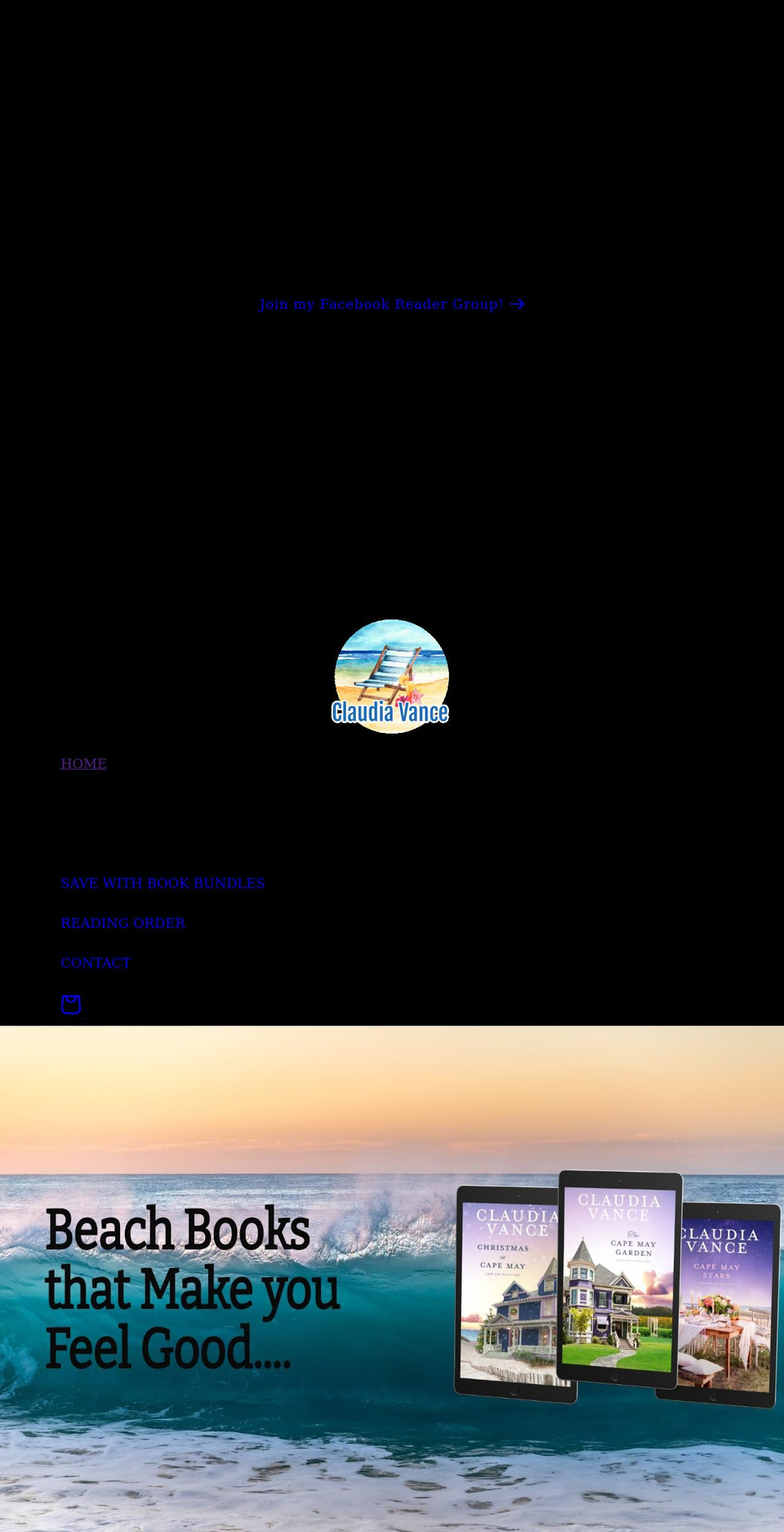 claudiavance.com shopify website screenshot