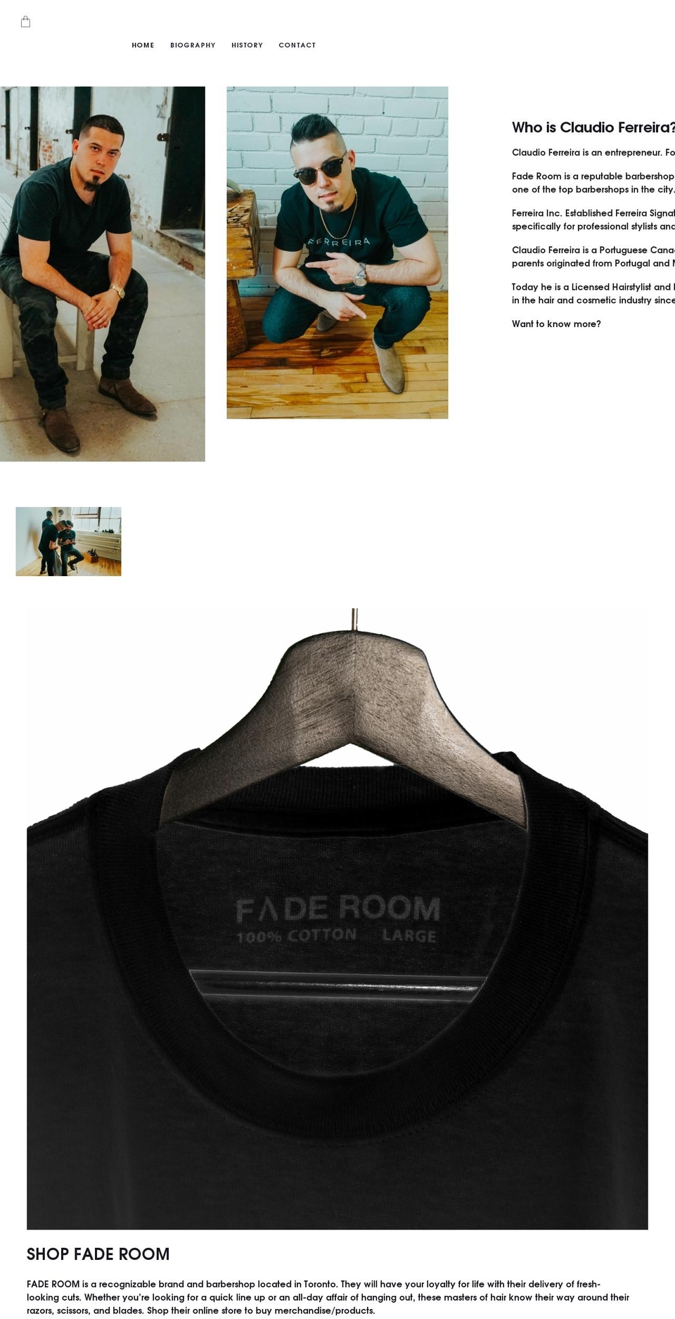 claudiothebarber.com shopify website screenshot