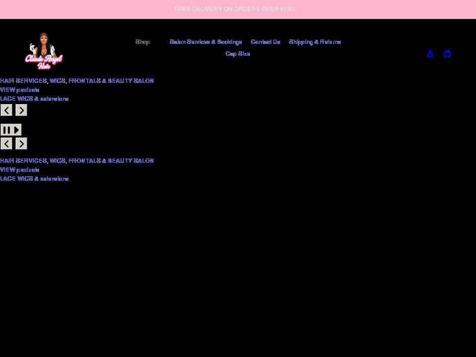 claudsangel.co.uk shopify website screenshot