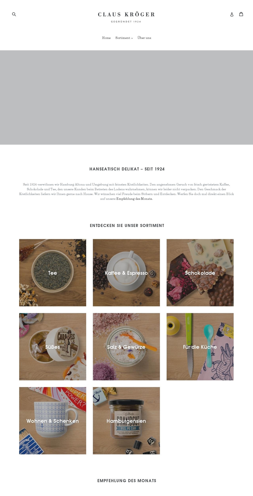 claus-kroeger.de shopify website screenshot