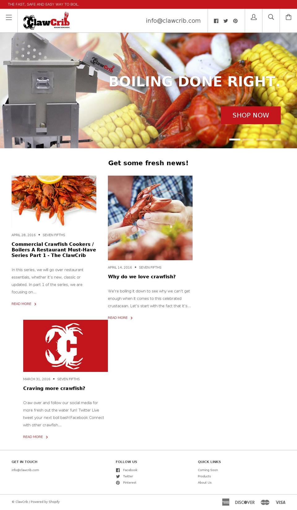 Kagami Shopify theme site example clawcrib.com