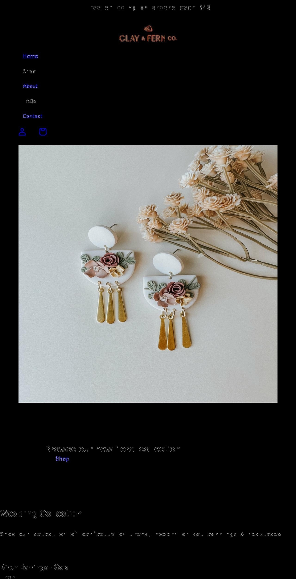 clayandfernco.com shopify website screenshot